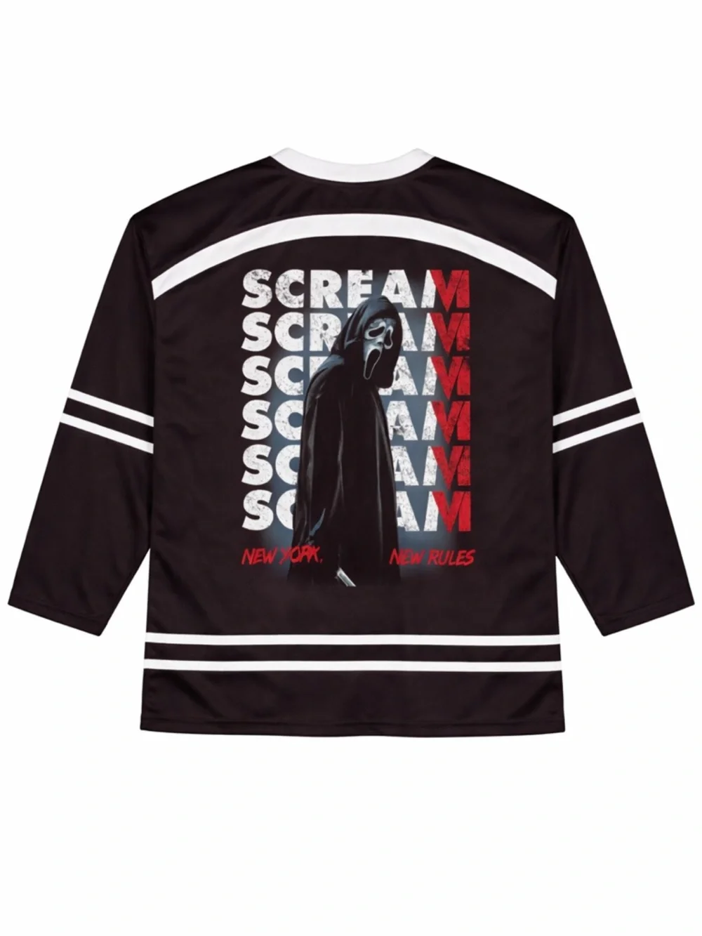 Scream Black Graphic Hockey Jersey with Red '23' Size Medium - Picture 2 of 7